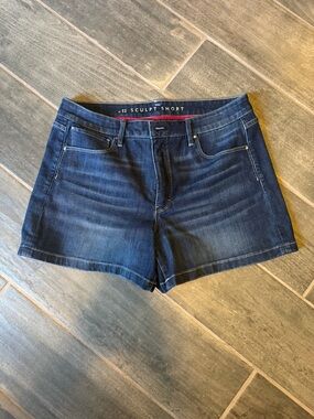 White House Black Market Dark Blue Sculpt Short Denim Shorts